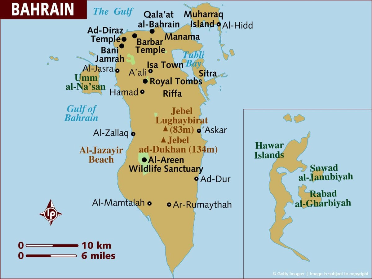 al Bahrain žemėlapyje