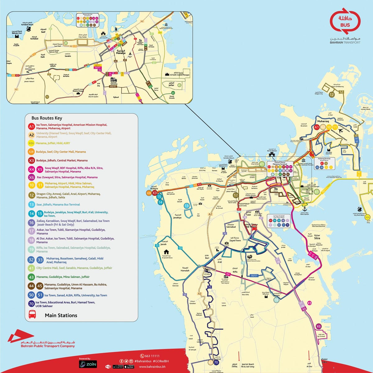 žemėlapis Bahreino autobusų