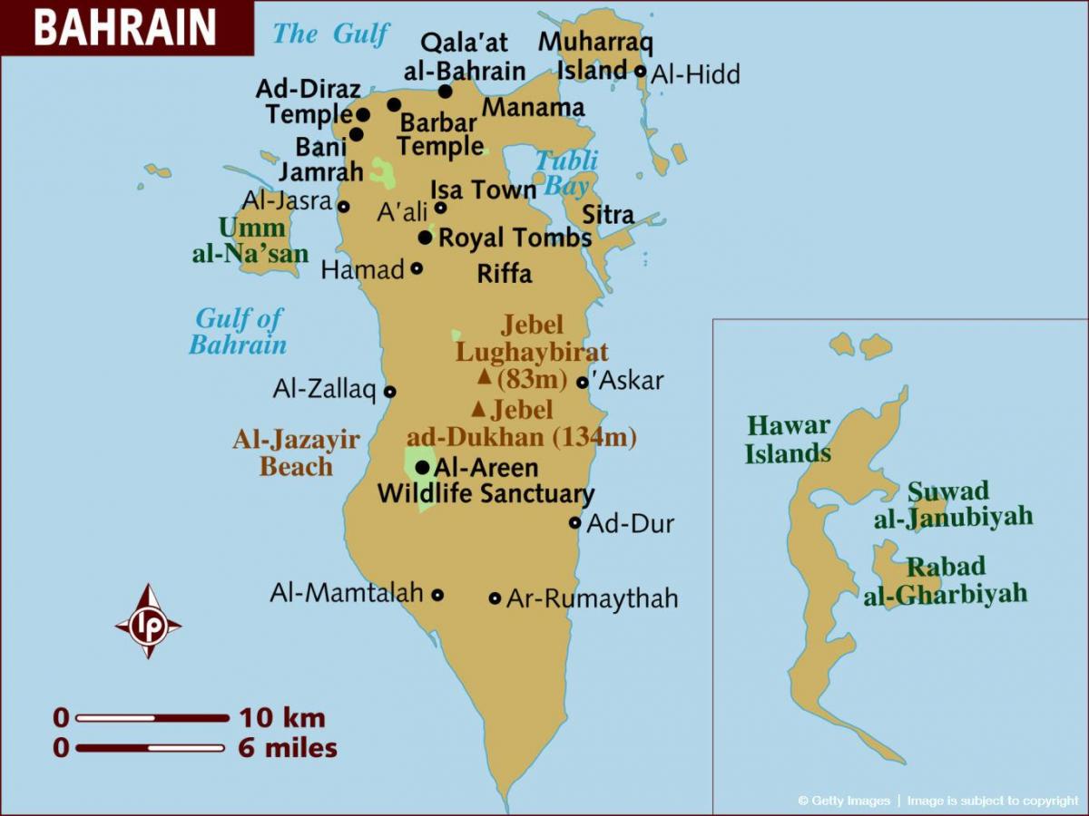 al Bahrain žemėlapyje